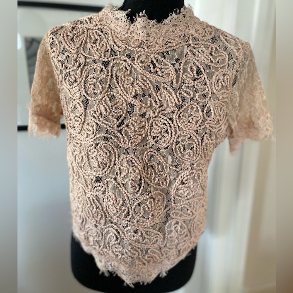 Zara blush pink top